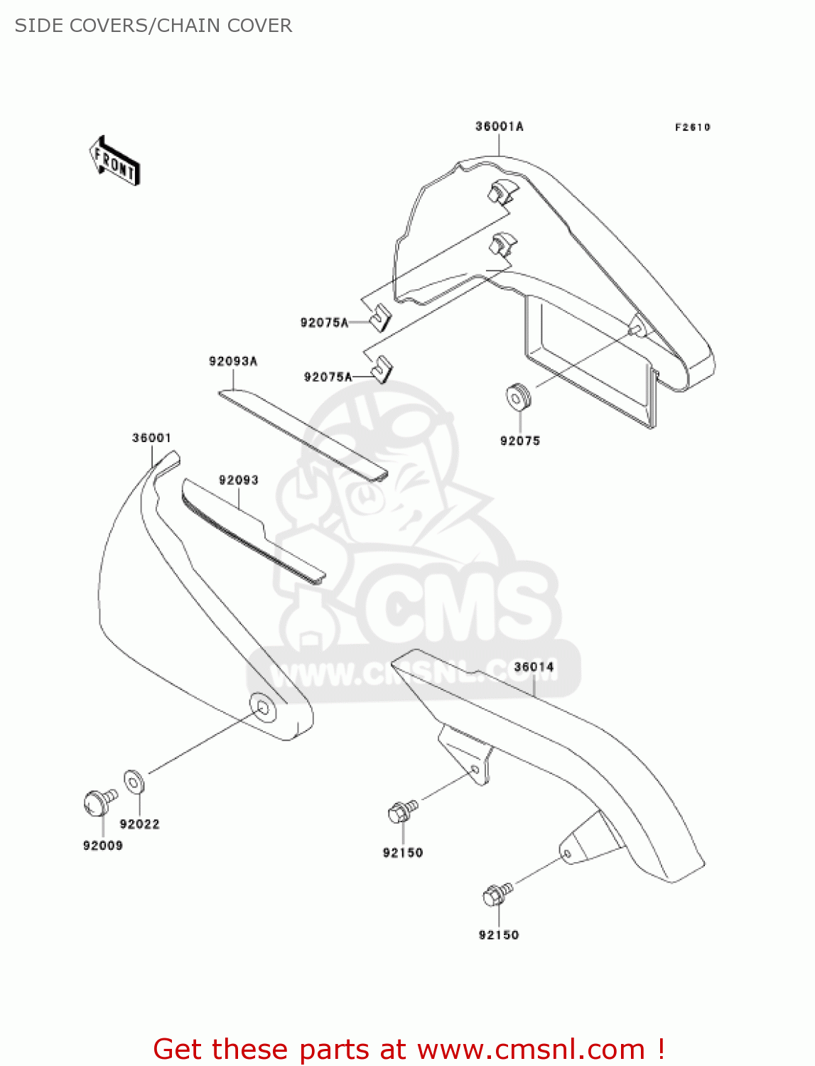 SIDE COVERS/CHAIN COVER VN800A10 VULCAN 800 2004 USA CALIFORNIA