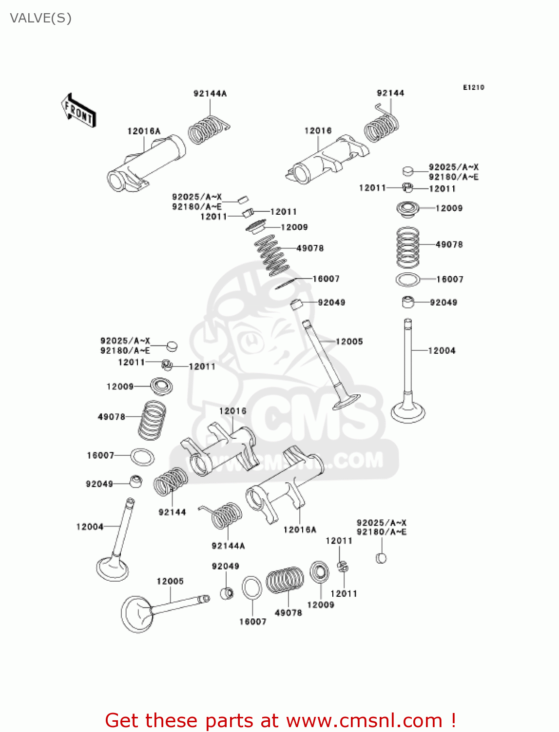 VALVE(S) VN800A10 VULCAN 800 2004 USA CALIFORNIA