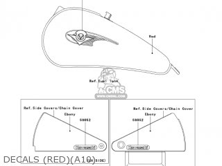 DECALS (RED)(A10) - VN800A10 VULCAN 800 2004 USA CALIFORNIA