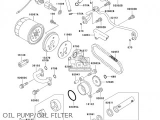 OIL PUMP/OIL FILTER - VN800A10 VULCAN 800 2004 USA CALIFORNIA