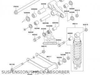 SUSPENSION/SHOCK ABSORBER - VN800A10 VULCAN 800 2004 USA CALIFORNIA