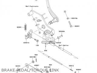 BRAKE PEDAL/TORQUE LINK - VN800A10 VULCAN 800 2004 USA CALIFORNIA