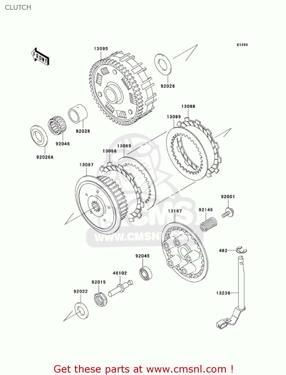 CLUTCH VN800A11 VULCAN 800 2005 USA CALIFORNIA