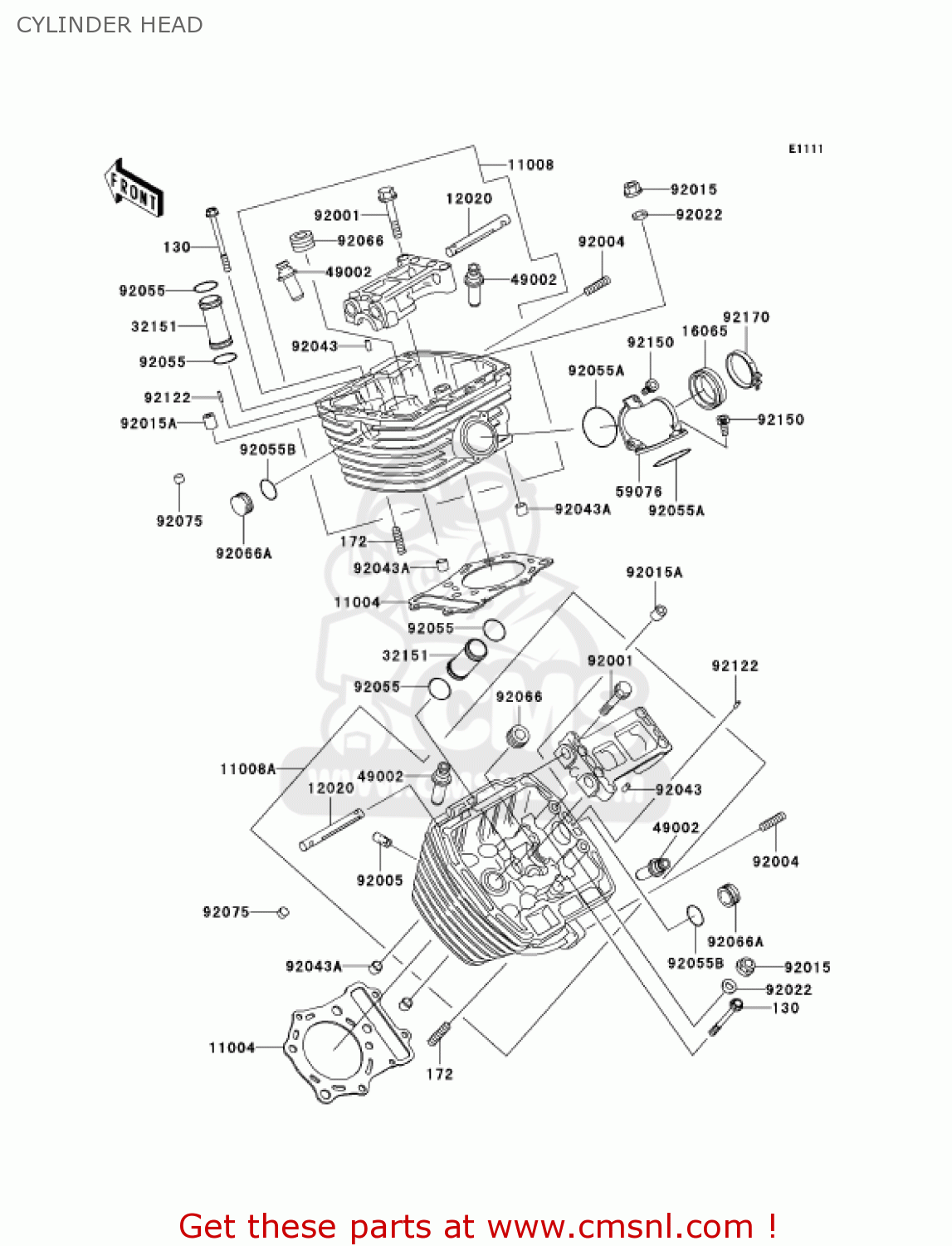 CYLINDER HEAD VN800A11 VULCAN 800 2005 USA CALIFORNIA