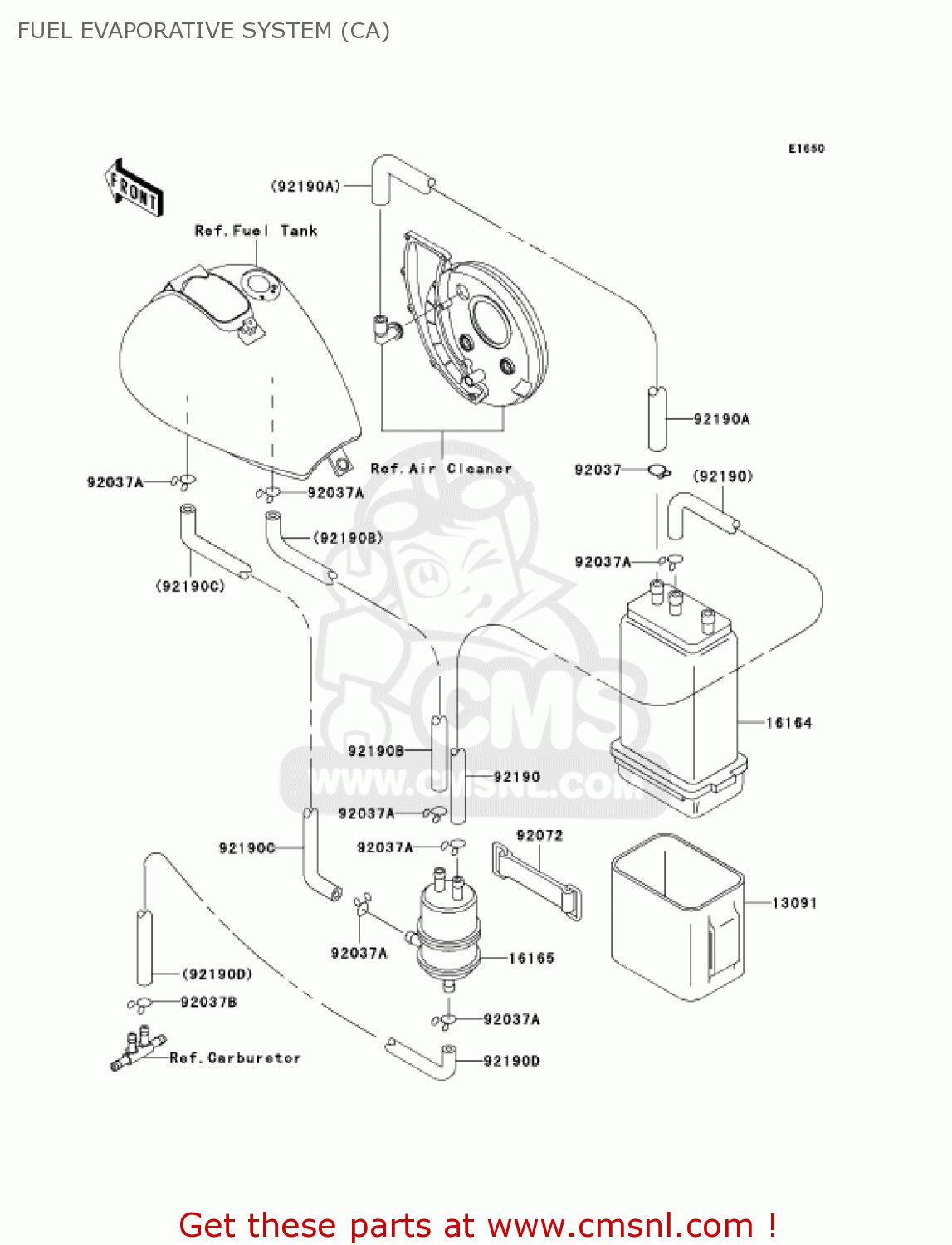 FUEL EVAPORATIVE SYSTEM (CA) VN800A11 VULCAN 800 2005 USA CALIFORNIA