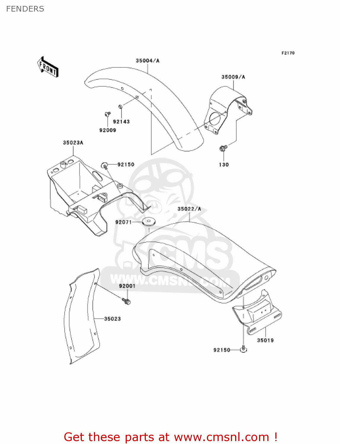 FENDERS VN800A11 VULCAN 800 2005 USA CALIFORNIA