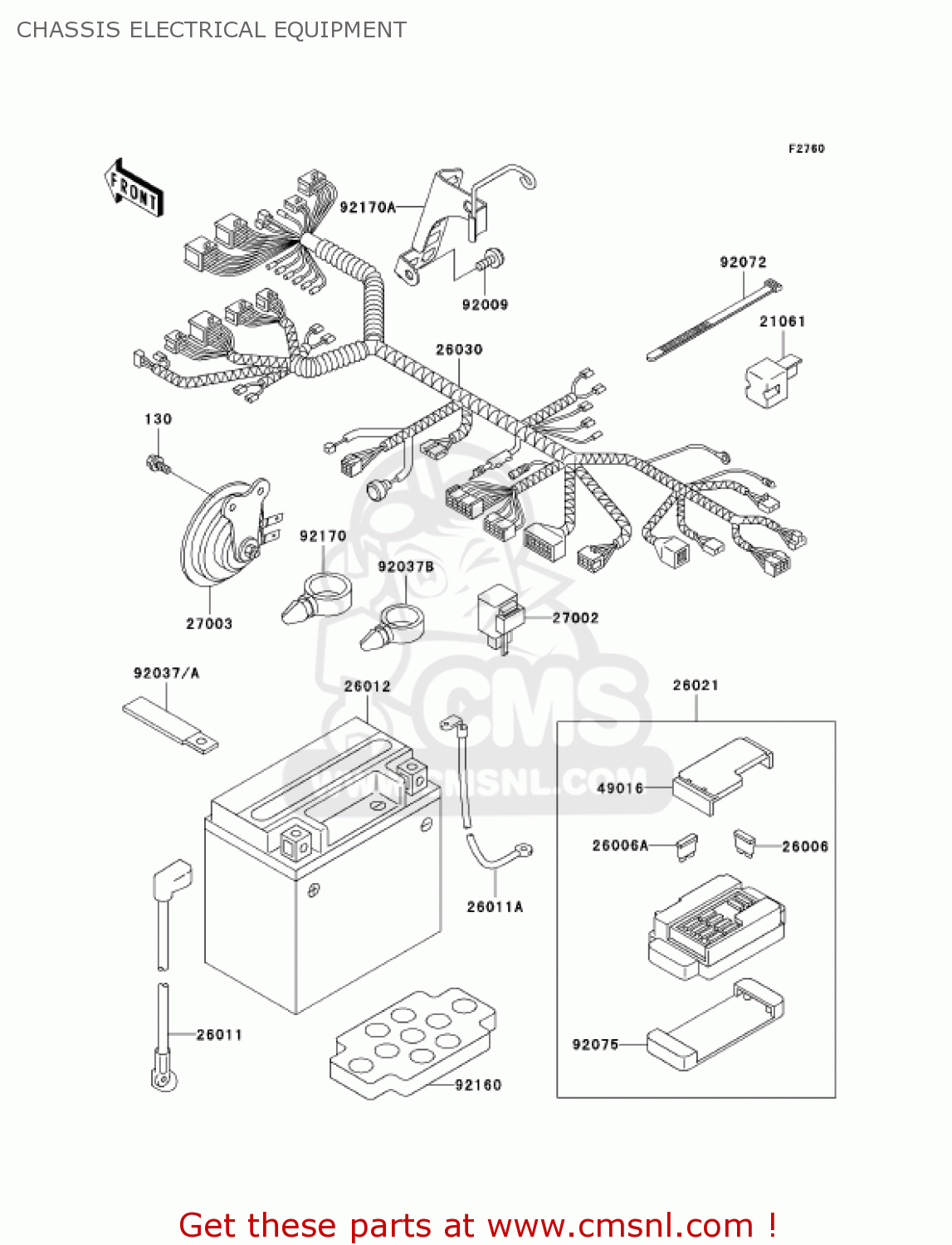 CHASSIS ELECTRICAL EQUIPMENT VN800A11 VULCAN 800 2005 USA CALIFORNIA