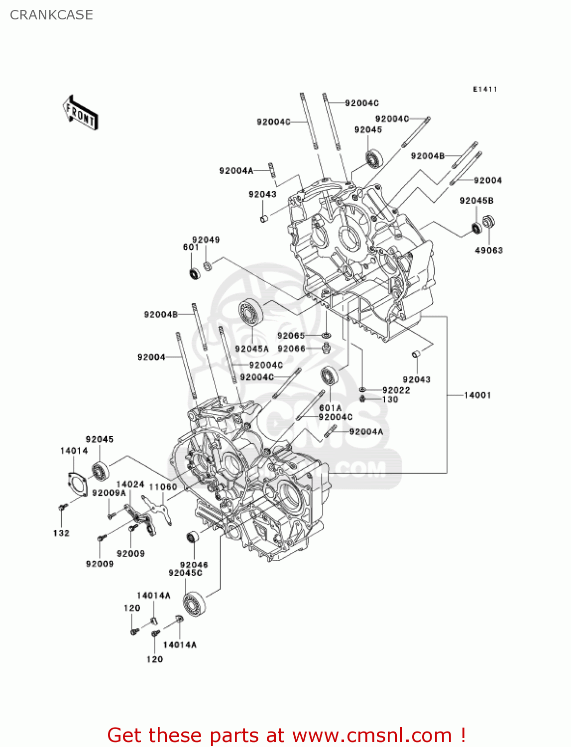 CRANKCASE VN800A11 VULCAN 800 2005 USA CALIFORNIA