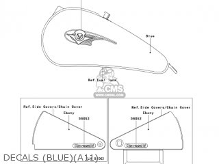 DECALS (BLUE)(A11) - VN800A11 VULCAN 800 2005 USA CALIFORNIA