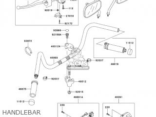 HANDLEBAR - VN800A11 VULCAN 800 2005 USA CALIFORNIA