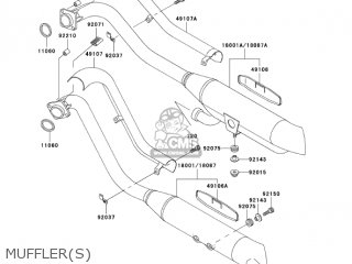 MUFFLER(S) - VN800A11 VULCAN 800 2005 USA CALIFORNIA
