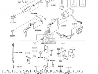 IGNITION SWITCH/LOCKS/REFLECTORS - VN800A11 VULCAN 800 2005 USA CALIFORNIA