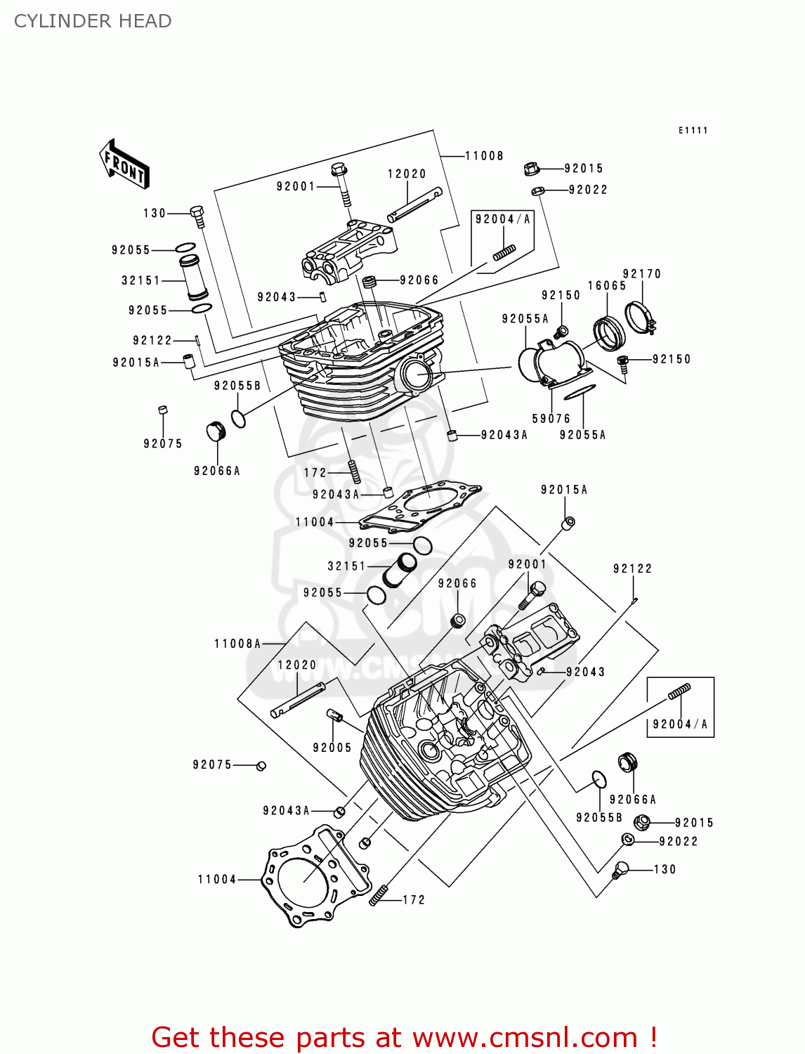CYLINDER HEAD VN800A2 1996 EUROPE UK FR AR FG GR IT NR SD SP ST