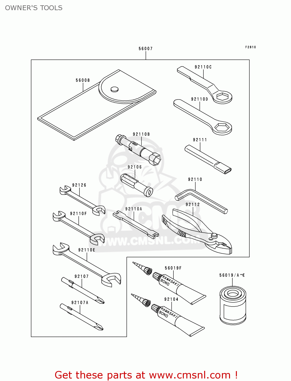 OWNER'S TOOLS VN800A2 1996 EUROPE UK FR AR FG GR IT NR SD SP ST