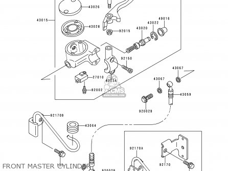 FRONT MASTER CYLINDER - VN800A2 1996 EUROPE UK FR AR FG GR IT NR SD SP ST