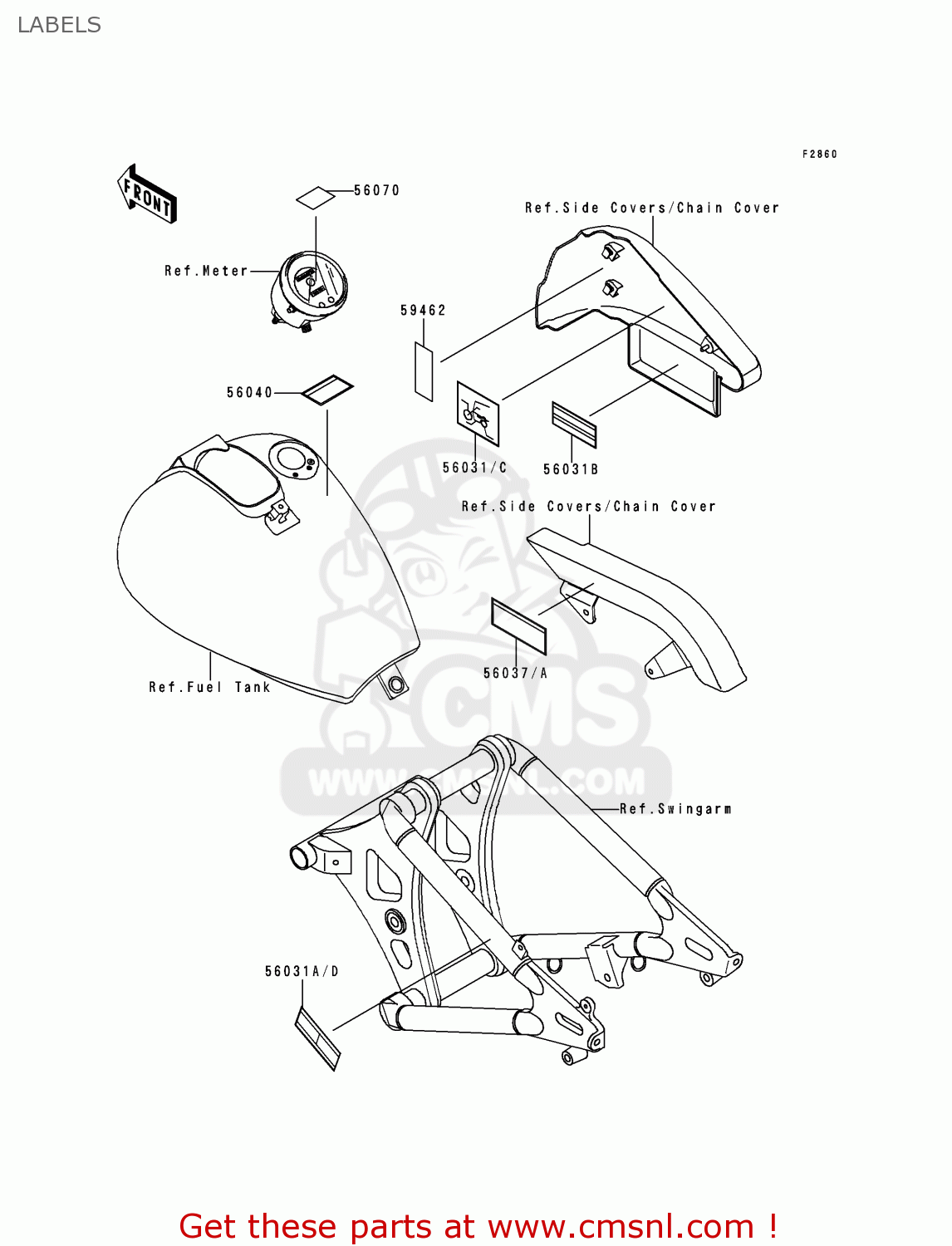 LABELS VN800A2 VULCAN 800 1996 USA CALIFORNIA CANADA