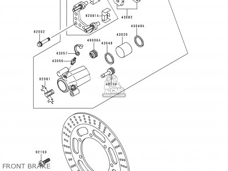 FRONT BRAKE - VN800A2 VULCAN 800 1996 USA CALIFORNIA CANADA
