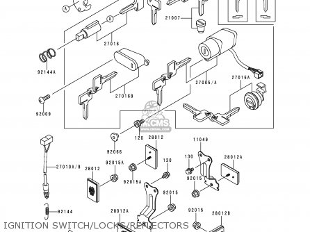 IGNITION SWITCH/LOCKS/REFLECTORS - VN800A2 VULCAN 800 1996 USA CALIFORNIA CANADA