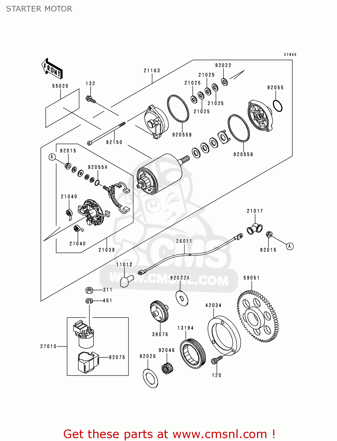 STARTER MOTOR VN800A3 1997 EUROPE UK FR AR FG GR NR SD ST