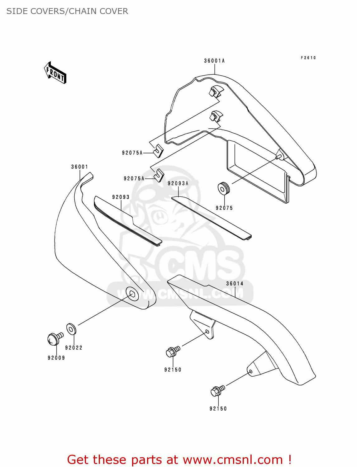 SIDE COVERS/CHAIN COVER VN800A3 1997 EUROPE UK FR AR FG GR NR SD ST