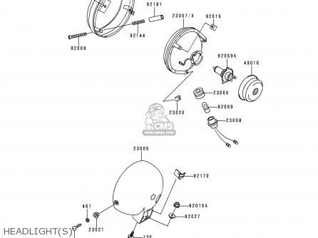HEADLIGHT(S) - VN800A3 1997 EUROPE UK FR AR FG GR NR SD ST