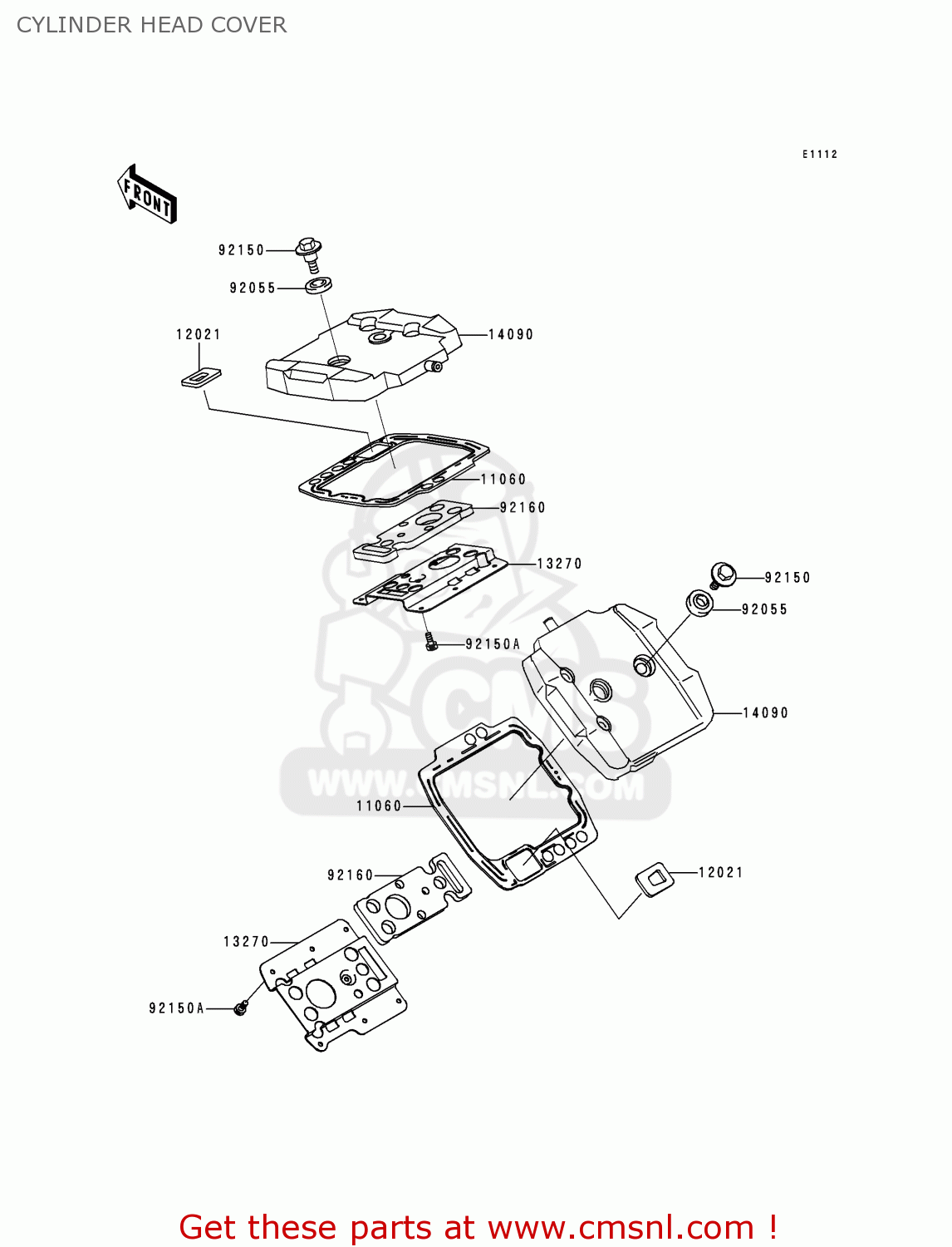 CYLINDER HEAD COVER VN800A3 VULCAN 800 1997 USA CALIFORNIA CANADA