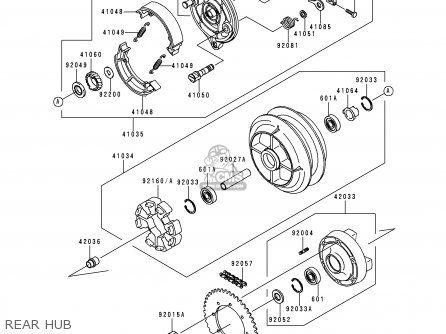 REAR HUB - VN800A3A 1997 NETHERLANDS