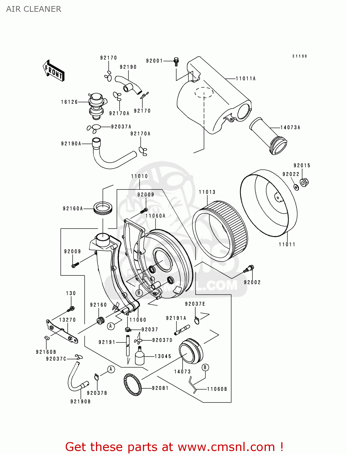 AIR CLEANER VN800A4 1998 EUROPA UK FR NL AR FG GR IT NR SD ST