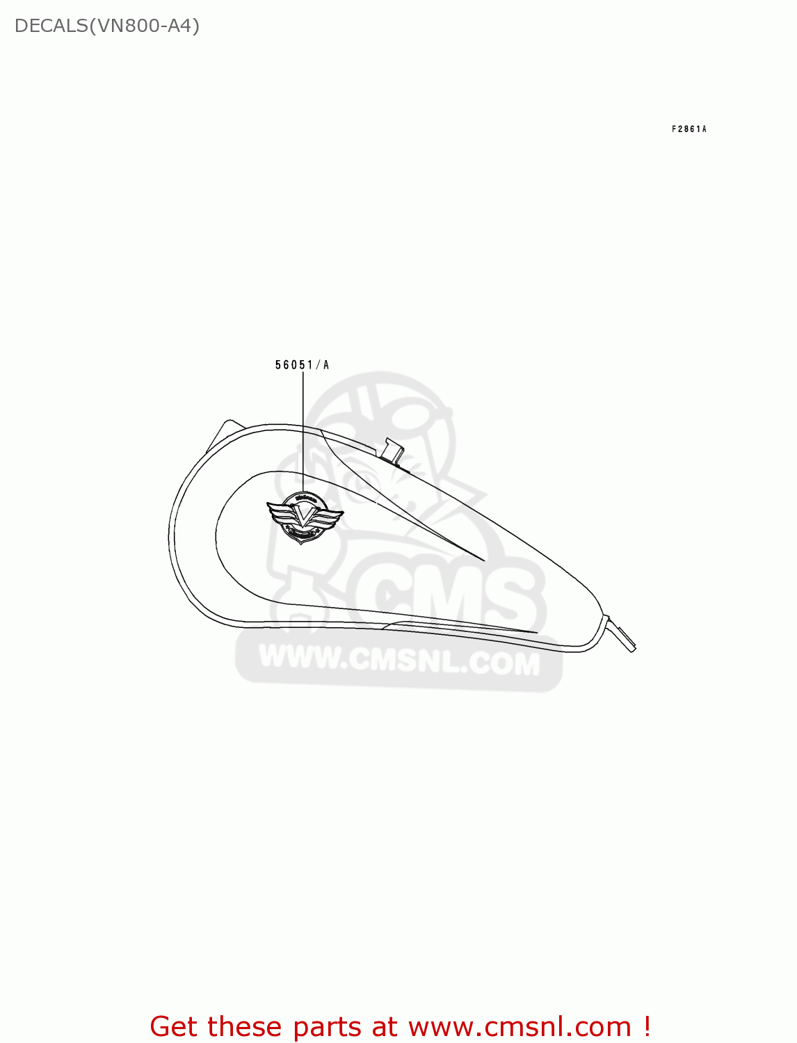 DECALS(VN800-A4) VN800A4 VULCAN 800 1998 USA CALIFORNIA CANADA