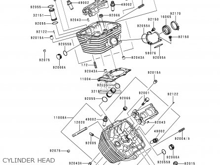 CYLINDER HEAD - VN800A4 VULCAN 800 1998 USA CALIFORNIA CANADA