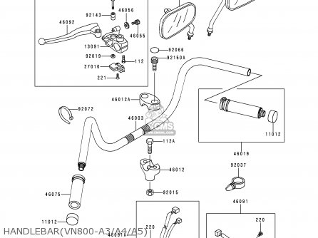 HANDLEBAR(VN800-A3/A4/A5) - VN800A4 VULCAN 800 1998 USA CALIFORNIA CANADA