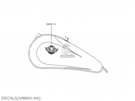 DECALS(VN800-A4) - VN800A4 VULCAN 800 1998 USA CALIFORNIA CANADA