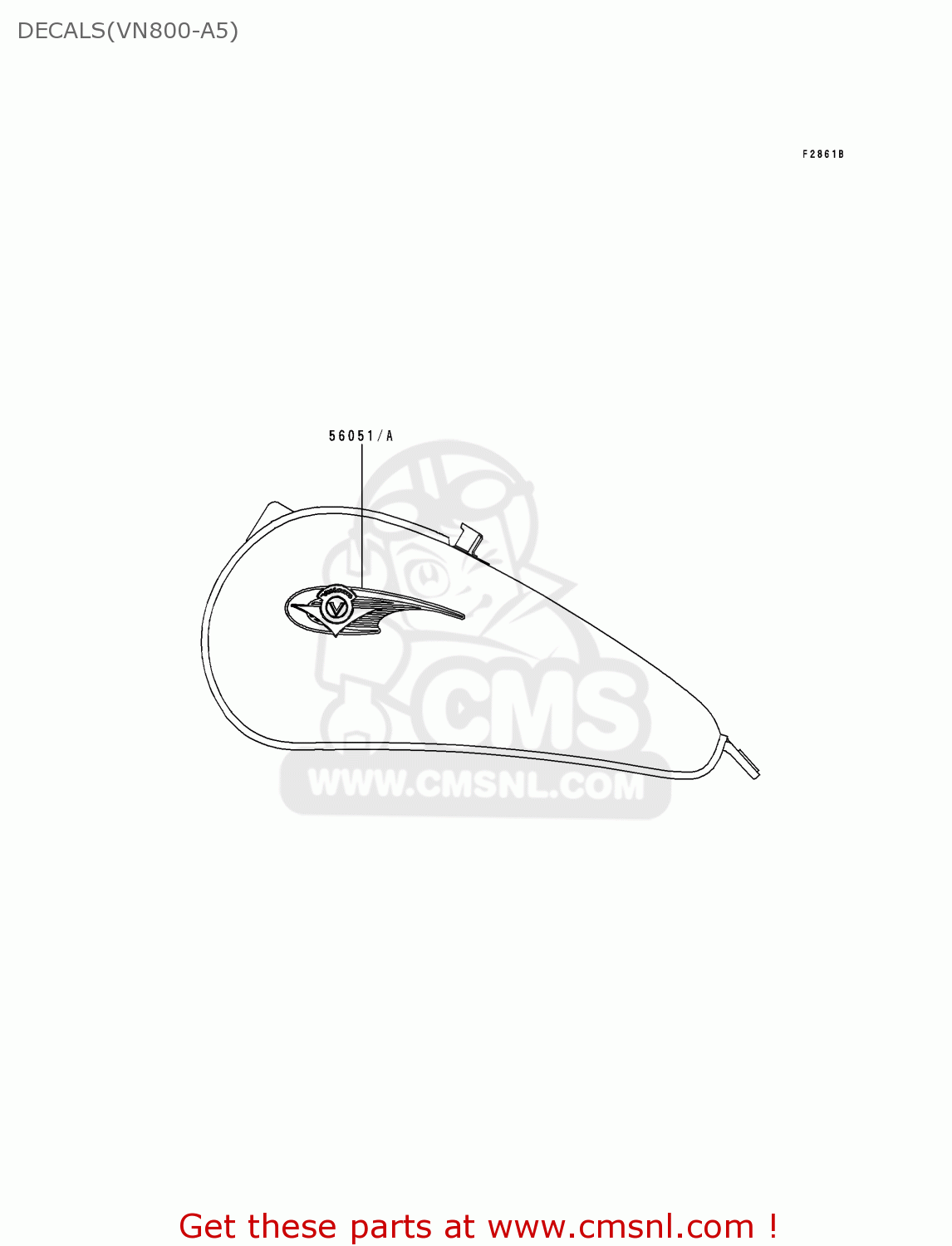 DECALS(VN800-A5) VN800A5 VULCAN 800 1999 USA CALIFORNIA CANADA