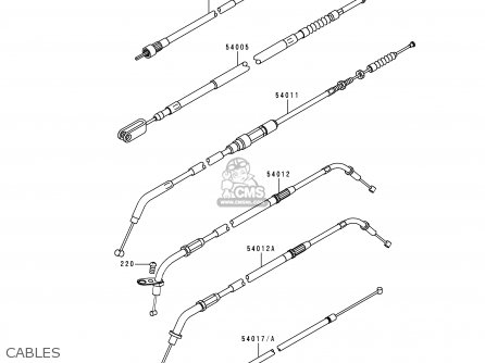CABLES - VN800A5 VULCAN 800 1999 USA CALIFORNIA CANADA