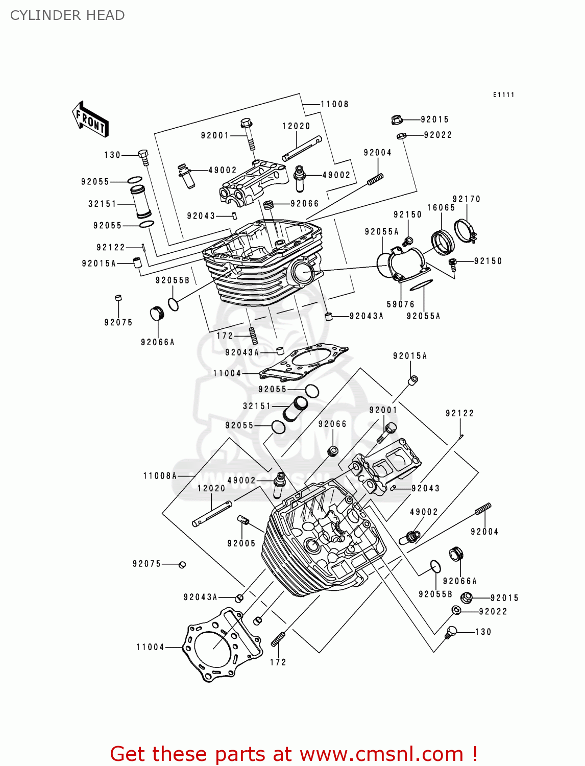 CYLINDER HEAD VN800A6 VULCAN 800 2000 USA CALIFORNIA