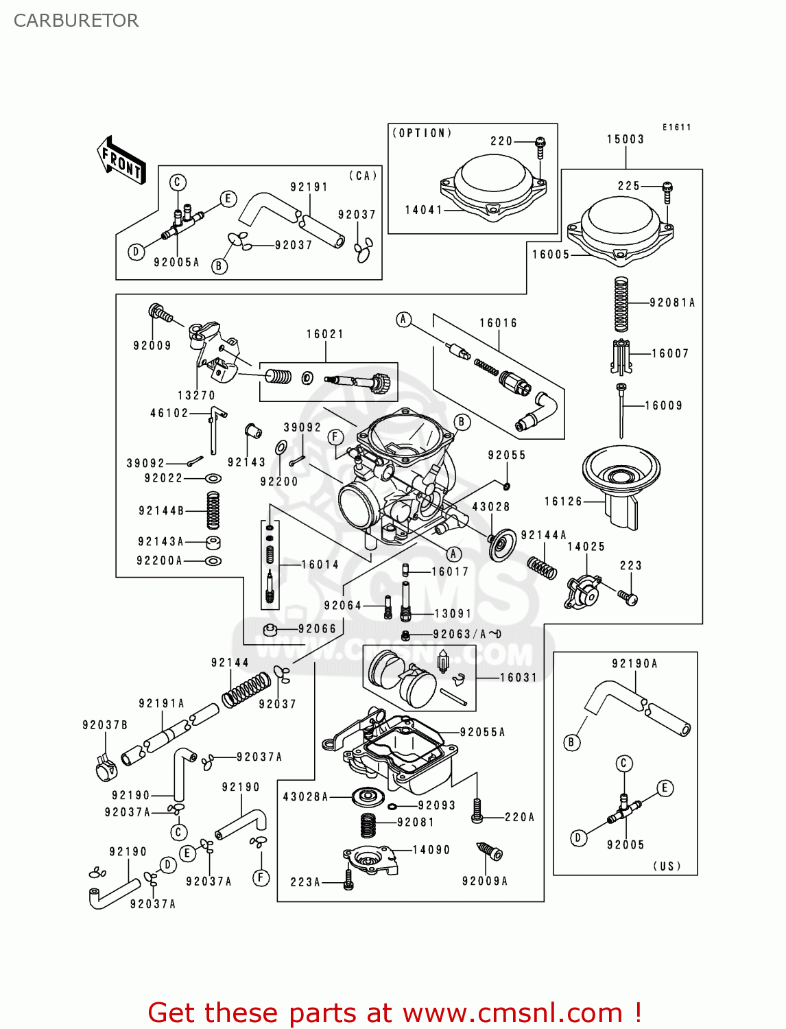 CARBURETOR VN800A6 VULCAN 800 2000 USA CALIFORNIA