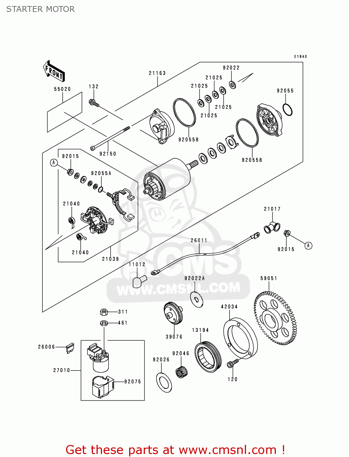 STARTER MOTOR VN800A6 VULCAN 800 2000 USA CALIFORNIA
