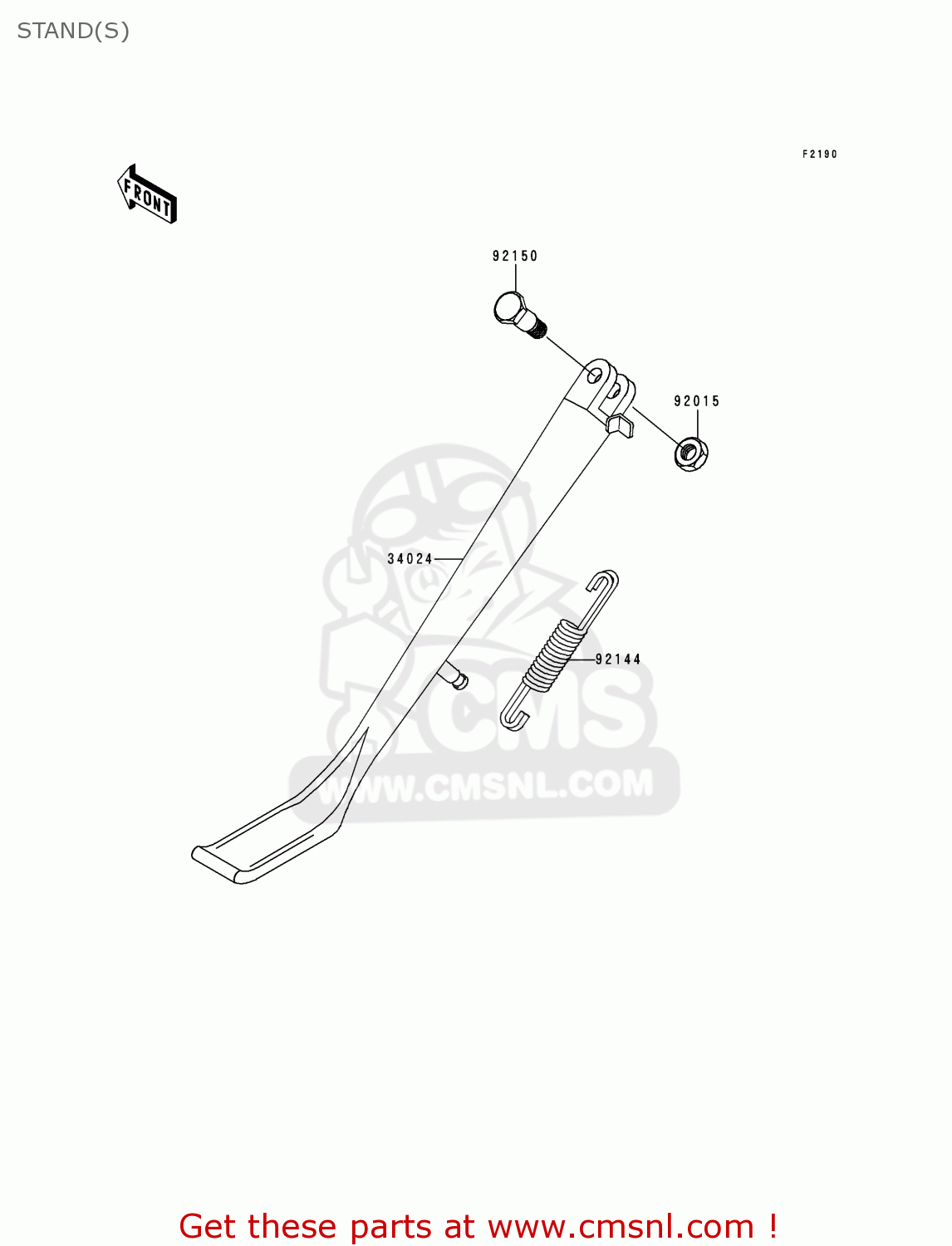 STAND(S) VN800A6 VULCAN 800 2000 USA CALIFORNIA