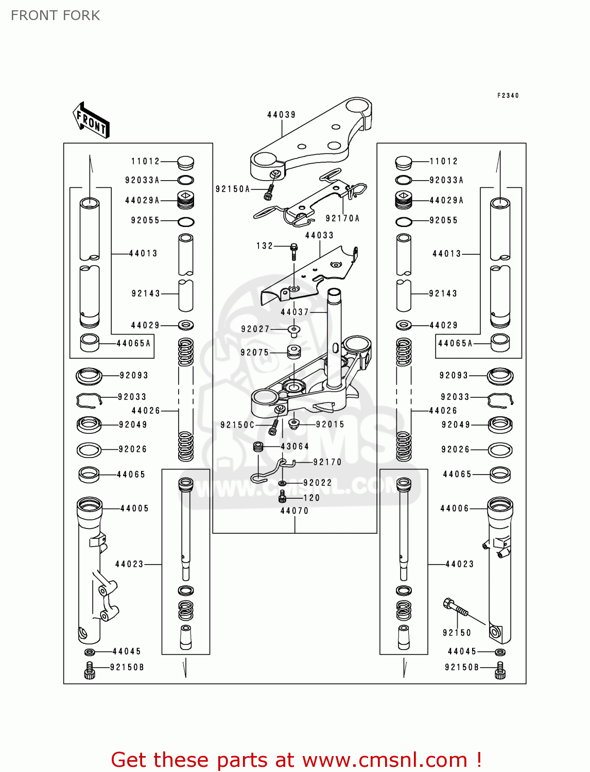 FRONT FORK VN800A6 VULCAN 800 2000 USA CALIFORNIA