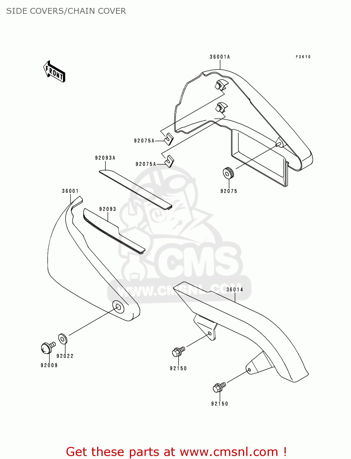 SIDE COVERS/CHAIN COVER VN800A6 VULCAN 800 2000 USA CALIFORNIA