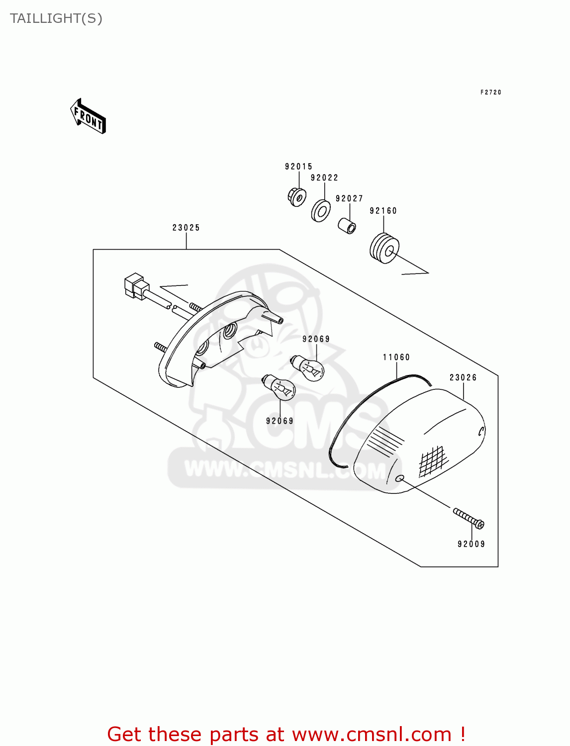 TAILLIGHT(S) VN800A6 VULCAN 800 2000 USA CALIFORNIA