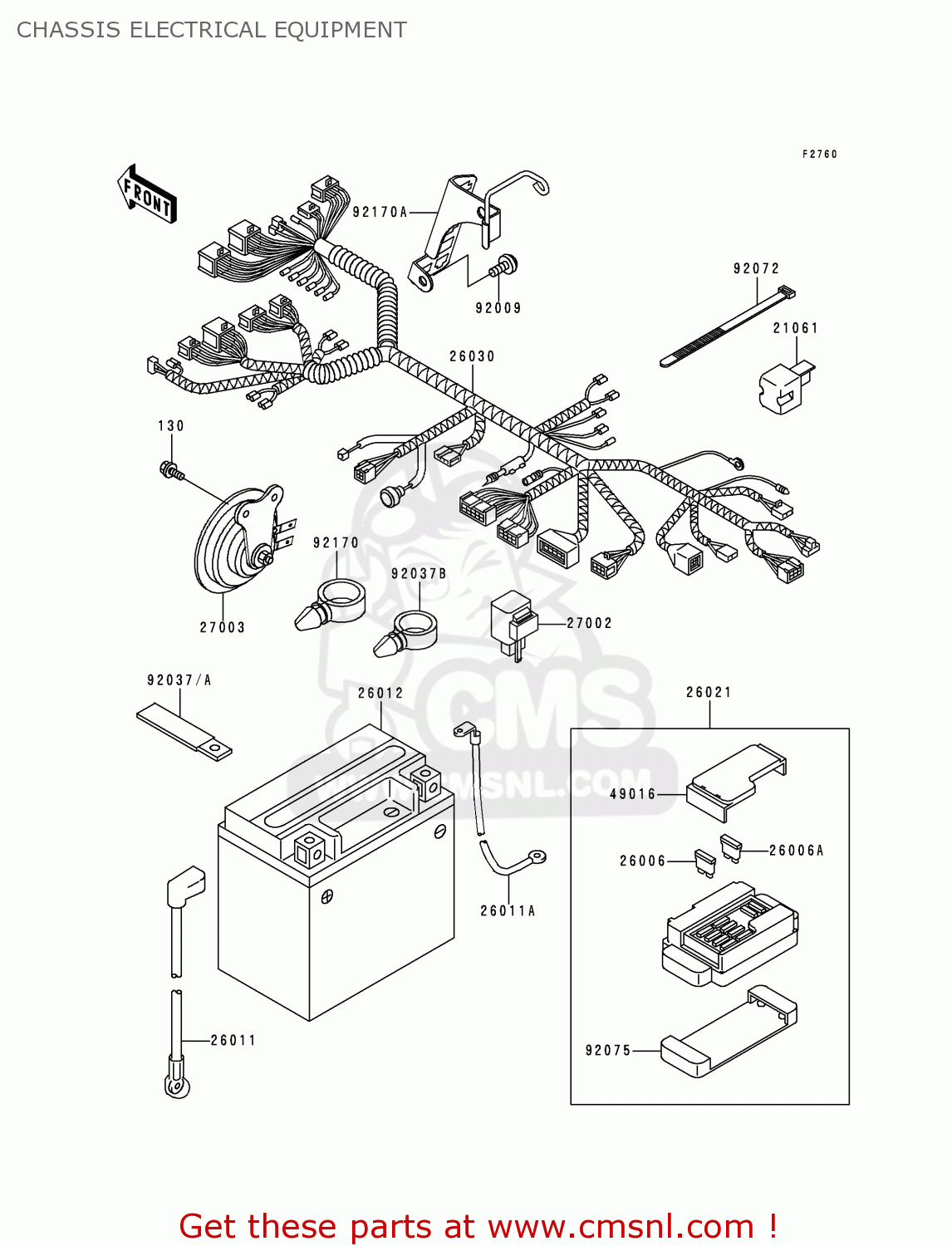 CHASSIS ELECTRICAL EQUIPMENT VN800A6 VULCAN 800 2000 USA CALIFORNIA