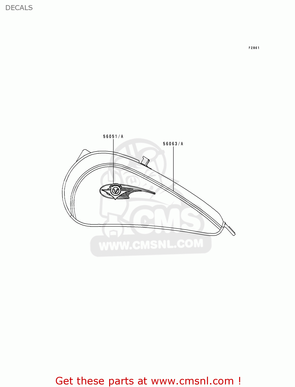 DECALS VN800A6 VULCAN 800 2000 USA CALIFORNIA