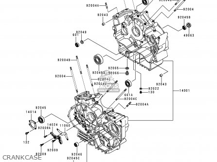 CRANKCASE - VN800A6 VULCAN 800 2000 USA CALIFORNIA