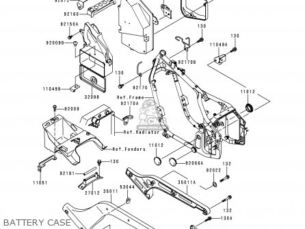 BATTERY CASE - VN800A6 VULCAN 800 2000 USA CALIFORNIA