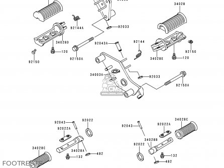 FOOTRESTS - VN800A6 VULCAN 800 2000 USA CALIFORNIA