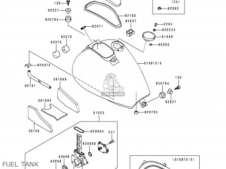 FUEL TANK - VN800A6 VULCAN 800 2000 USA CALIFORNIA