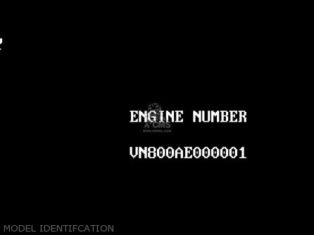 MODEL IDENTIFCATION - VN800A6 VULCAN 800 2000 USA CALIFORNIA