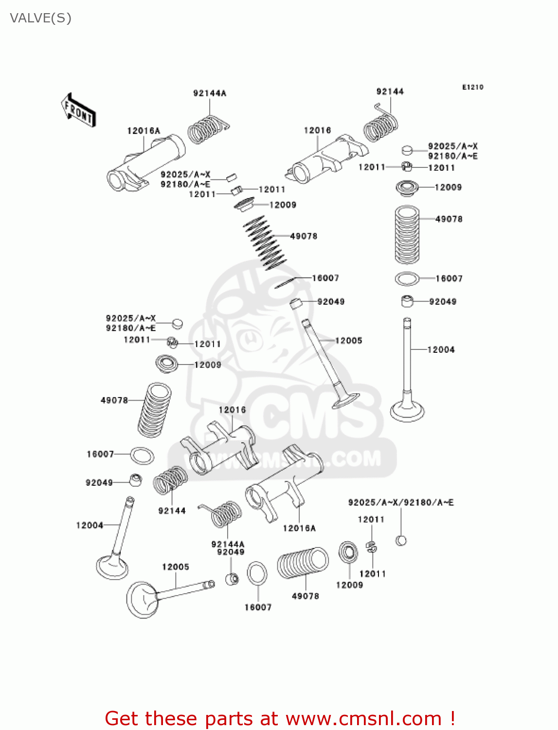 VALVE(S) VN800A7 VULCAN 800 2001 USA CALIFORNIA