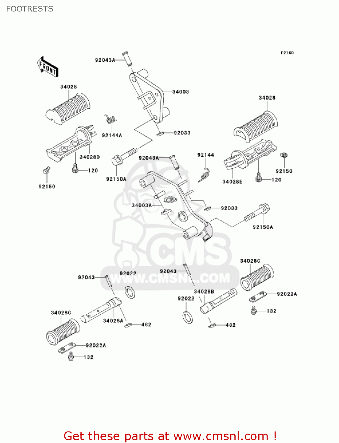 FOOTRESTS VN800A7 VULCAN 800 2001 USA CALIFORNIA